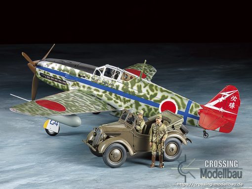 Tamiya 1:48 scale Kawasaki Ki-61-Id HIEN (TONY) & 4x4 Light Vehicle Kurogane SET - Image 2