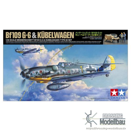 Tamiya 1:48 scale Messerschmitt Bf109 G-6 Kubelwagen 82 type set