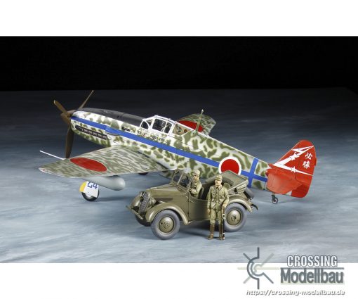Tamiya 1:48 scale Kawasaki Ki-61-Id HIEN (TONY) & 4x4 Light Vehicle Kurogane SET - Image 6