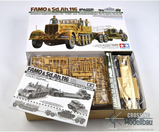 Tamiya 1:35 scale German 18 TON Heavy Half-Track "FAMO" and Tank TRANSPORTER Sd.Ah.116 - Image 3