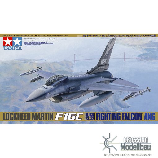 Tamiya 1:48 scale Lockheed Martin F-16C [Block 25/32] Fighting Falcon U.S. Air National Guard