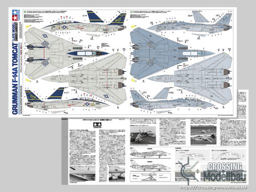 Tamiya 1:48 scale Grumman F-14A TOMCAT (Late Model) Carrier LAUNCH SET - Image 25