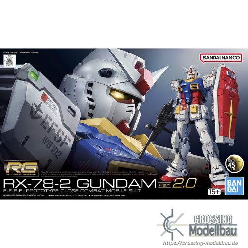 [Pre-Order]ETA:11/2024<br>BANDAI RG40 1/144 RX-78-2 Gundam Ver.2.0