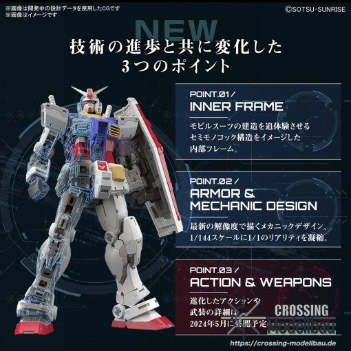 [Pre-Order]ETA:11/2024<br>BANDAI RG40 1/144 RX-78-2 Gundam Ver.2.0 - Image 8