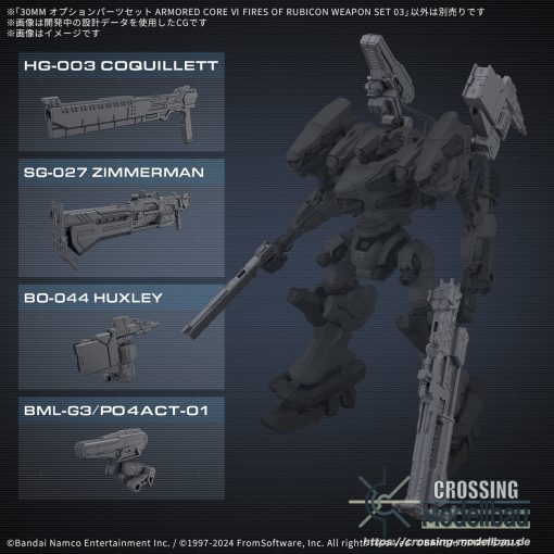 [Pre-Order]ETA:03/2025<br>BANDAI 30 Minutes Missions Option parts set “ARMORED CORE Ⅵ FIRES OF RUBICON” WEAPON SET 03 - Image 2